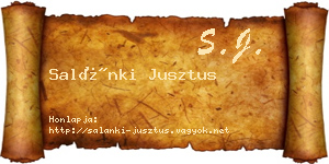 Salánki Jusztus névjegykártya